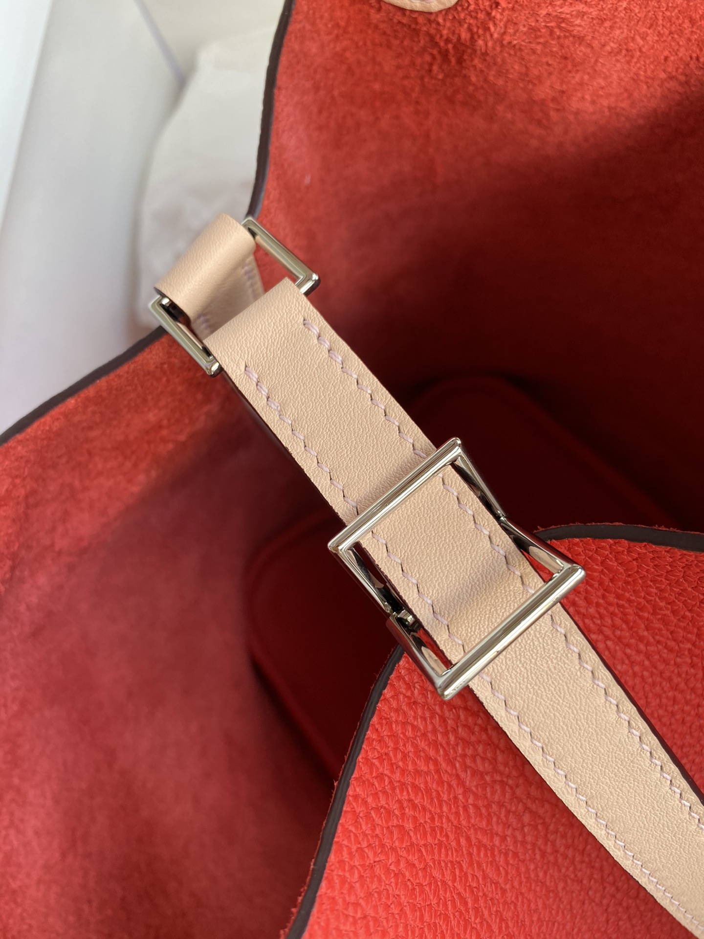 Hermes Picotin Lock 18 Bag In Pink/Red Clemence Leather